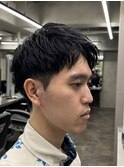 刈り上げアップバングスパイキーショートパーマスパイラルパーマ