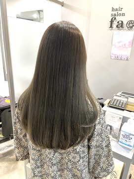 フェイス 札幌麻生店(face) 【ロングレイヤー×オリーブベージュ】20代30代40代♪