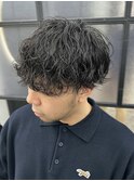 波巻きパーマ