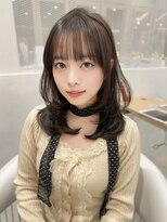 ノエシキカ(noe sikika)&nbsp;ミディアムレイヤー/韓国/レイヤーカット/ダブルカラー/栄e62