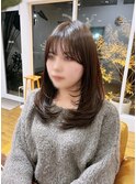レイヤースタイル。オリーブブラウン。