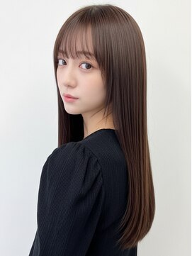 ラ ヴェラー(La valeur) 髪質改善カラーアッシュベージュ艶髪ストレートロング夏カラー