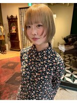 グッドフェローズ キタホリエ(GoodFellas kitahorie)&nbsp;透明感ハイトーンレイヤーボブで小顔魅せブリーチデザインカラー