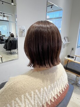 ビューバイネオリーブ 用賀店(Beau'r by neolive) ストレートパーマ縮毛矯正ダークパープル夏ミルクブラウン[用賀]