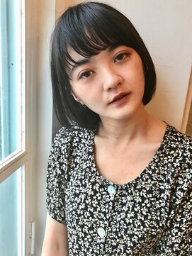 コス(kos) コスメストレートパーマ＊スリークなワンレンボブ