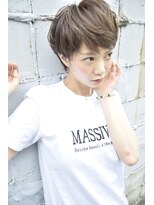 ヘアーリゾート マッシブ 大宮(MASSIVE) 透け感ミニボブショートウルフウェットヘア MASSIVE大宮