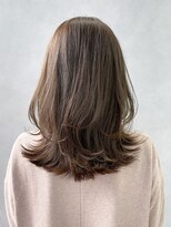 アイティーバイアルバム 下北沢店(IT by ALBUM)&nbsp;ワンカールレイヤーミディ_斜めバンググレージュカラー_ba440911