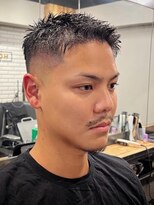 ビンゴ(BINGO)&nbsp;1110黒髪アッシュブラックツーブロック刈り上げ短髪ショート