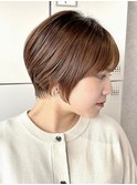 30代40代大人女性/前髪ありショートボブ/ショートヘア/髪質改善