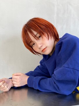 ノイ(NEU) 【NEU×石田】カジュアルマッシュショート×オレンジカラー