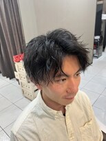 アイズ 海老名(AIZU) アップバング スパイラルパーマ センターパート メンズパーマ