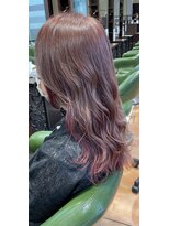 プログレス 成田店(PROGRESS by ヂェムクローバーヘアー) エアリーロング　ピンクブラウン　美髪