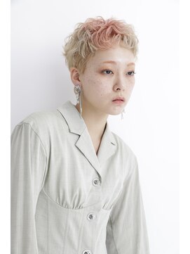 レコ 渋谷(LECO) ケアブリーチコーラルオレンジショートカット