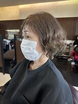 ムース 福島市店(Mousse-88-)&nbsp;ナチュラルウェーブ ショートボブ シアグレージュ