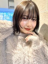 サンド ミュウ 横浜店(sand mieu)&nbsp;ボブディオリーブベージュ髪質改善縮毛矯正フェイスレイヤー