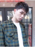 ビジネスショートレイヤーかき上げコンマヘアツイストパーマ