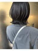 黒髪レイヤーボブ地毛風カラー