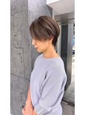 大人ショートマッシュショートセンターパートハンサムショート