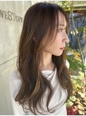 ミルクティーベージュ☆ロングヘア☆ゆるふわロング