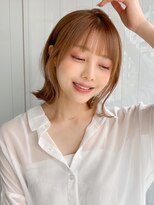 前髪 ウェーブミディアム メルティーカラー 似合わせカット"