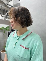 プシュケ(PSYCHE)&nbsp;20代30代40代大人かわいい細束パーマブラウンボブパーマ