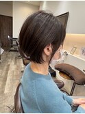 大人女性丸みショート