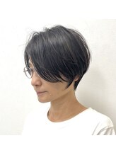 テルミークリニカルデザイン 北千里 40代50代ショートひし形襟足短めマッシュ前髪長め