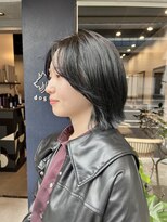ドッグスター(dog star) ブルーブラックのくびれボブ
