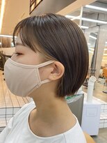 ガーデンヨコハマ(GARDEN YOKOHAMA)&nbsp;ボブ　ホワイトグレージュ　デジタルパーマ　チェリーブラウン