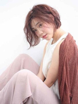 ハロヘアー(halo hair) 大人キュートな暖色ショート