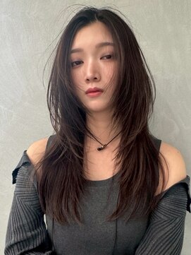 ウェイビーズ(WAVY'S) xカット/ホワイトグレージュ/レイヤーカット/チェリーブラウン