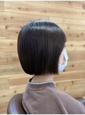 *縮毛矯正×アゴラインボブ