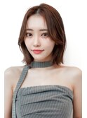 大人かわいい/ミディアムヘア／20代30代/アッシュベージュ