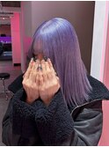 パープル／紫/ミディアム／ストレート／ハイトーン／学割