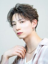 オーシャントーキョーオーバー 渋谷(OCEAN TOKYO OVER)&nbsp;メンズショートフェザーパーマセンターパートニュアンスパーマ