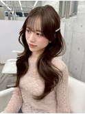 ショコラグレージュ　シースルー前髪　2way前髪