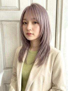 アロマ ヘアルーム 池袋店(AROMA hair room) ミルクティーブロンドに退色/ブリーチ/ダブルカラー/前髪/池袋