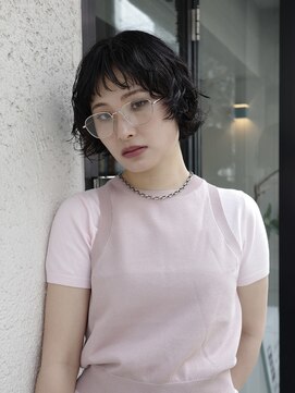 ネロ ヘアサロン 渋谷(NERO HAIR SALON) 短めボブパーマ/オン眉バング