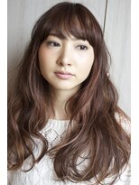 ベニヤボンドストリート(Beniya BOND STREET) シースルー前髪×レッドブラウン×ステップボーンカット×ロング