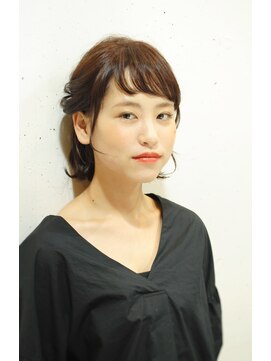 エッジ ヘア メイク(edge hair +make) ＢＯＢアレンジ/ボブ/ハーフアップ