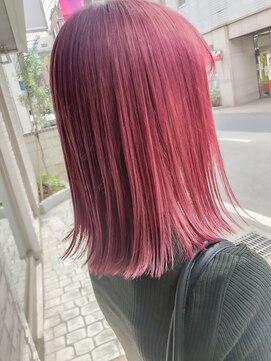 シャムオーツー 国分寺(CHAM:O2) ピンクカラー/ブリーチカラー/チェリーピンク/外ハネボブ/ボブ