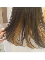 ヘアーリゾート ラウレア(Hair Resort LAULEA)&nbsp;ビビッドオレンジのインナーカラー