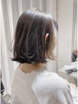 アン たまプラーザ(un) 外ハネボブ+イルミナカラー【髪質改善オージュア】