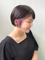 ミーナ バイ アーバン(Meena by urban.)&nbsp;【ANNEXハザマ】イヤリングカラーパープル×ミニボブ