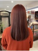 ブリーチなしレッドブラウン