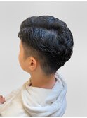 ツーブロ×ナチュラルバックパーマ