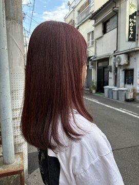ヘアアートヒサ(HAIR ART hisa) ｢RYOKO｣304050代  ピンクレッドカラー