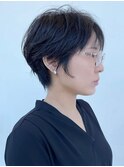 ショートヘア/くびれショート/小顔バング/20代
