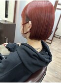 ワインレッド刈り上げボブ_イメチェンぱっつんボブ_404