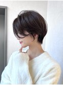 ★ひし形ハンサムショート大人くびれグレージュカラー